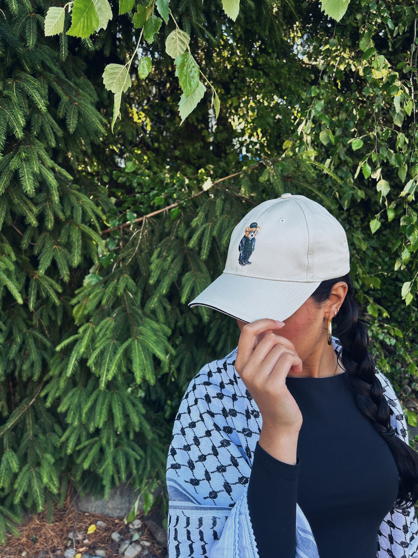 Kuffiyeh Bear Creme Baseball Cap
