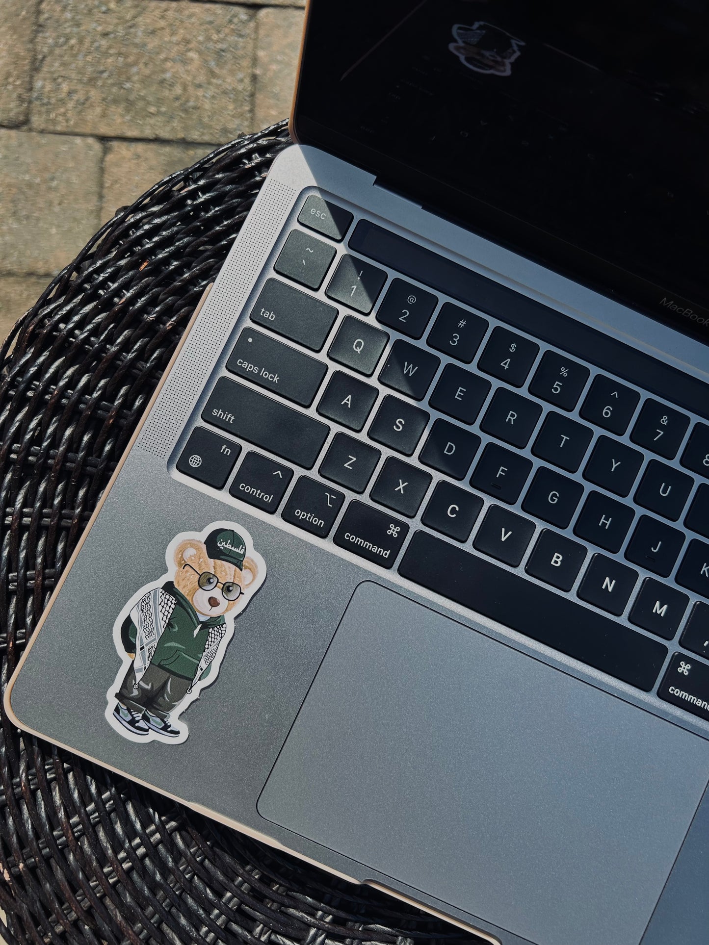 Kuffiyeh Bear 3inch Decal
