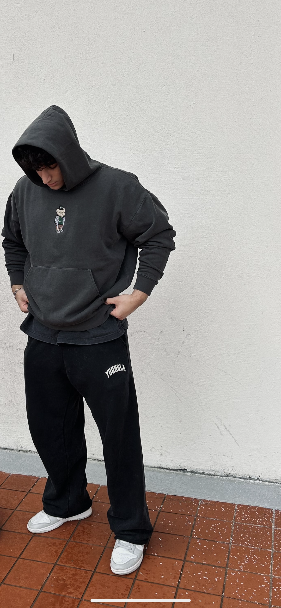 Washed Black Oversized Hoodie